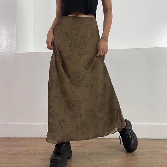 High Waist Slim Printed Street Style Skirt
