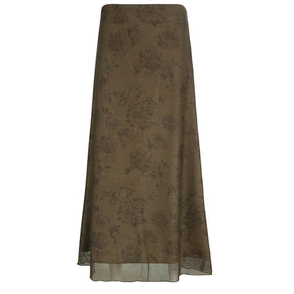 High Waist Slim Printed Street Style Skirt