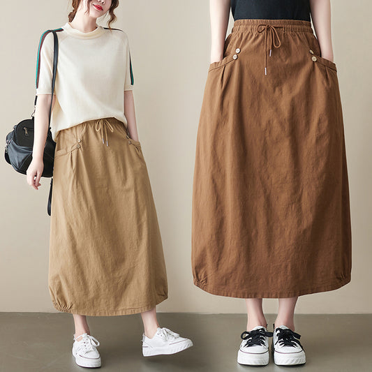 High Waist Long Skirt