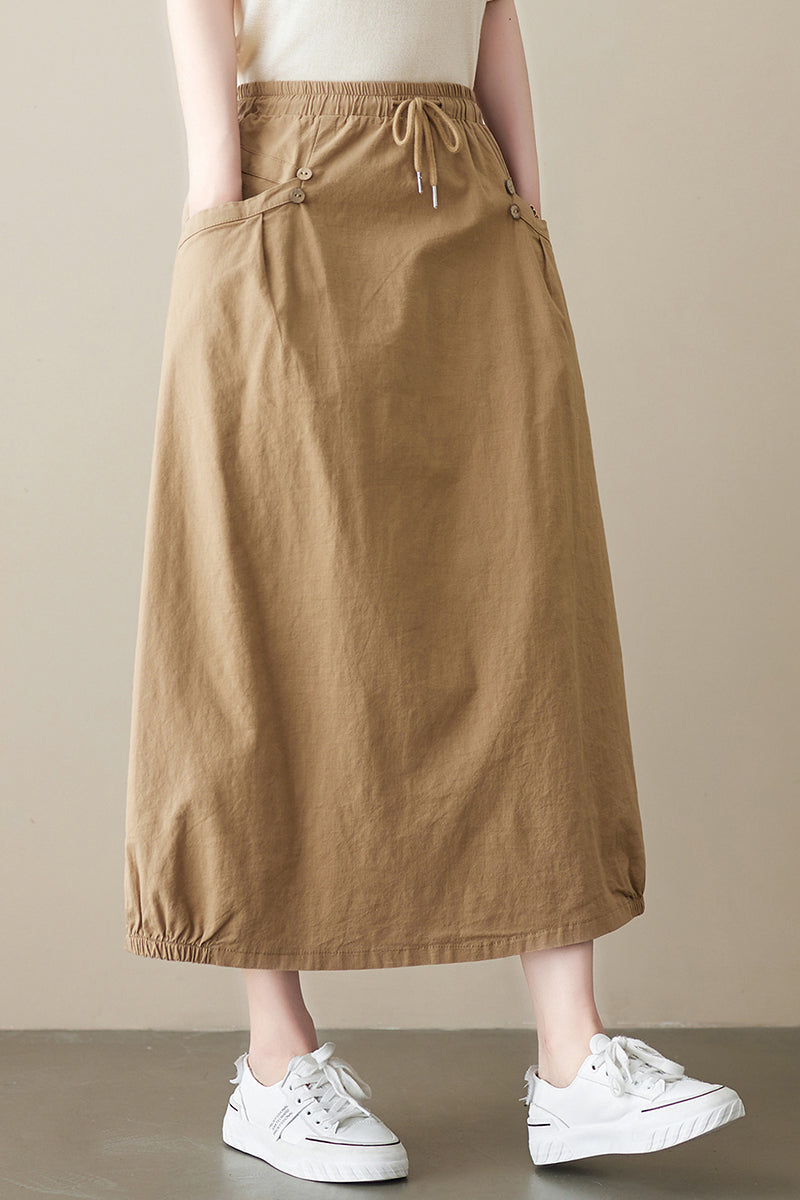 High Waist Long Skirt