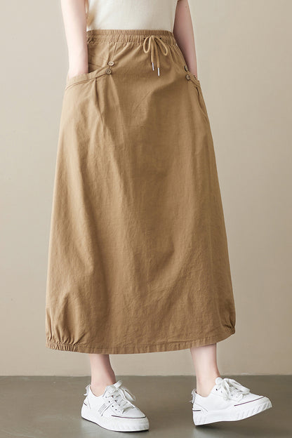 High Waist Long Skirt