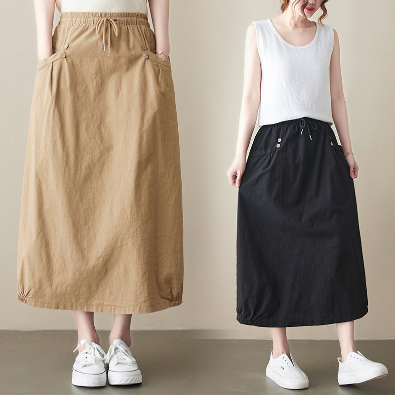 High Waist Long Skirt