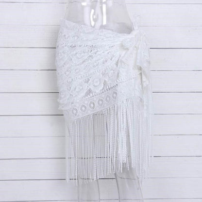 Beach Sunscreen Hollow Out Skirts Bikini