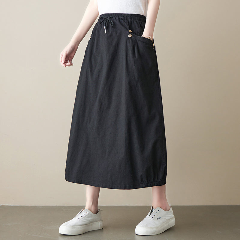 High Waist Long Skirt