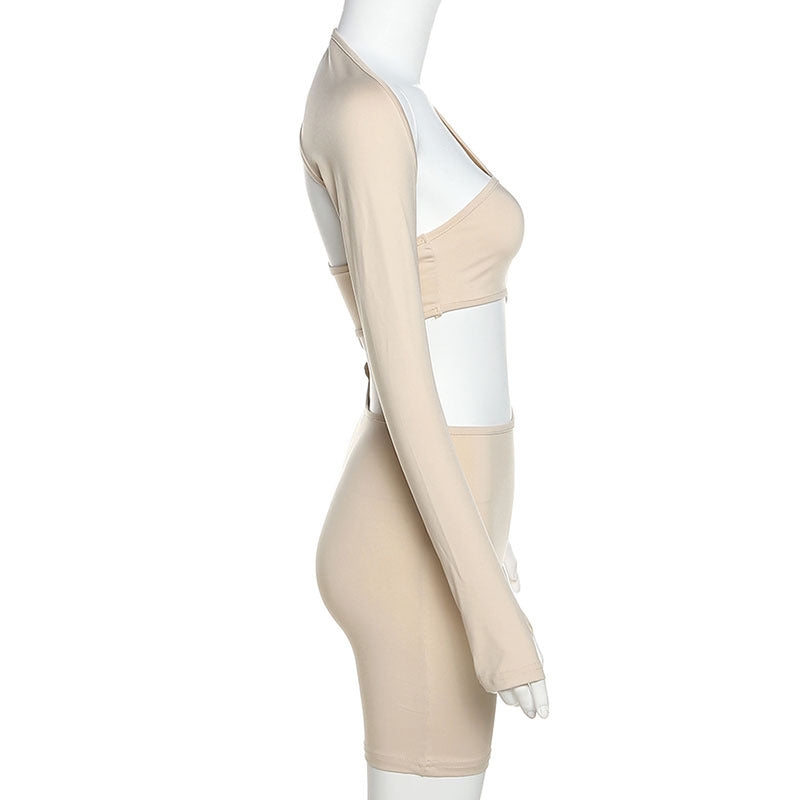 Women Yoga Suits Off Shoulder Tops And Shorts Tops 2pcs Set
