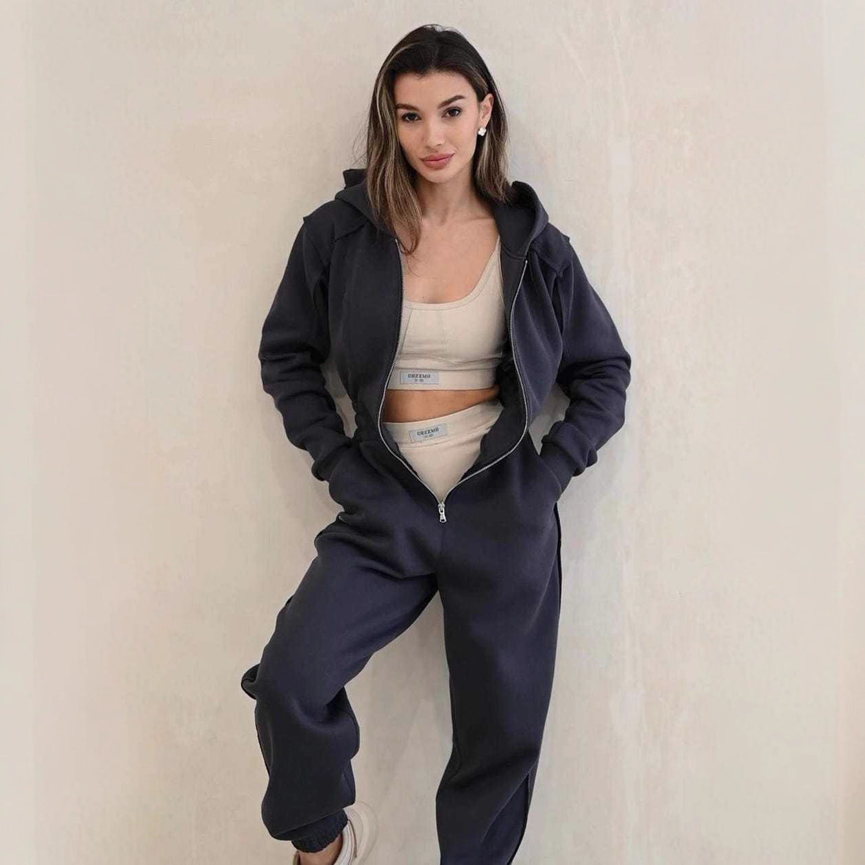 Women's Sporty Hooded Jumpsuit