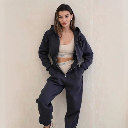 Women's Sporty Hooded Jumpsuit